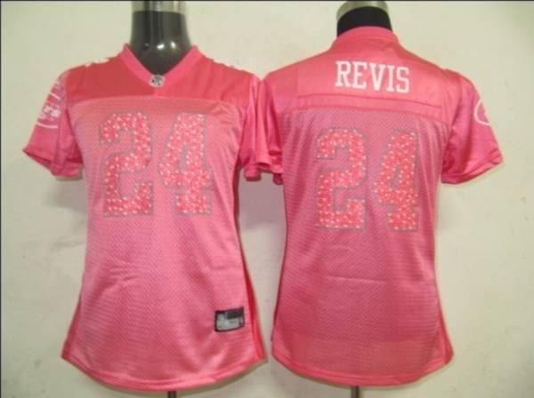 Jets #24 Darrelle Revis Red Women's Sweetheart Stitched NFL Jersey